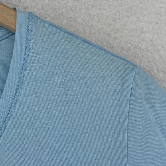 LIFE IS GOOD Top Womens M Flip Flop Sandals Beach Classic Fit Short Sleeve Blue - Picture 6 of 14